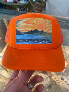 YOUTH WOODCUT SUNSET PACIFICA HAT