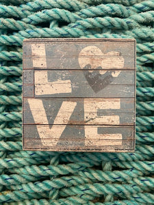 LOVE WOOD SIGN