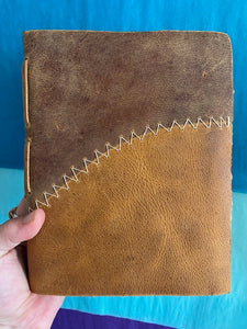 JOURNAL NOTEBOOK LEATHER PATCHWORK COVER