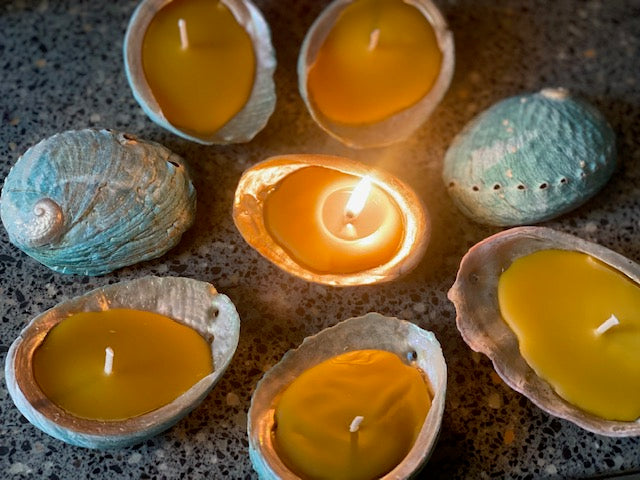 ABALONE BEESWAX CANDLE