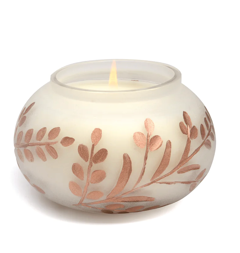 CYPRESS & FIR ETCHED GLASS CANDLE
