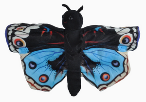 HUGGERS BLUE PANSY BUTTERFLY PLUSH 8"