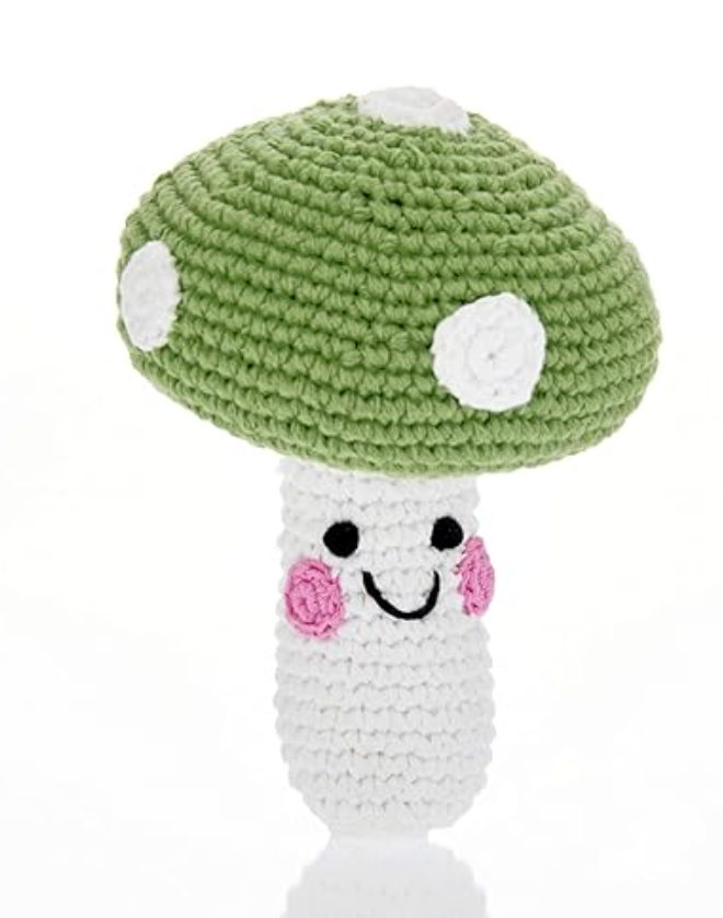 MUSHROOM RATTLE GREEN WHITE