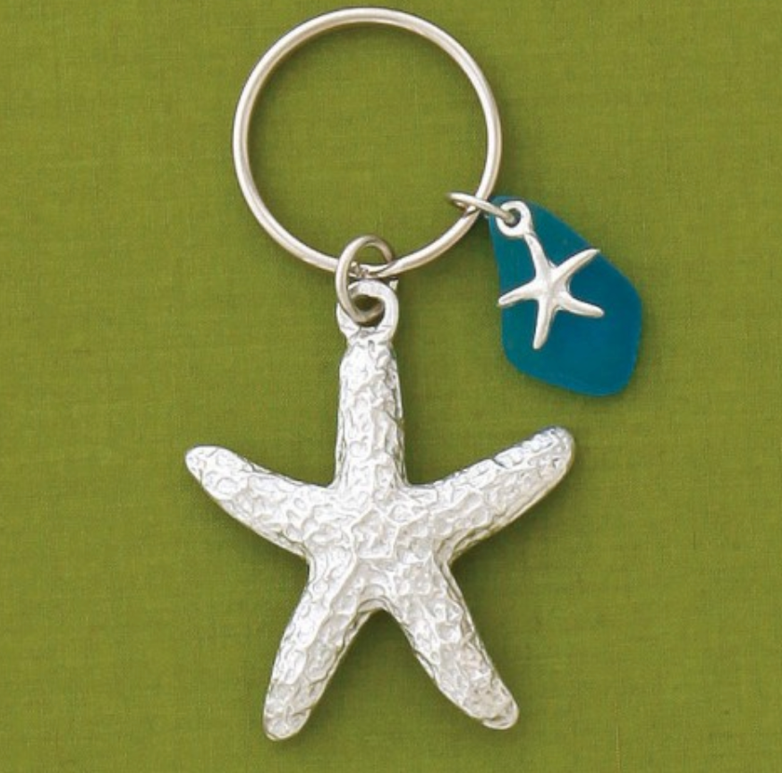 SEALIFE PEWTER KEYCHAIN
