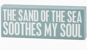 THE SAND OF THE BEACH...WOOD SIGN
