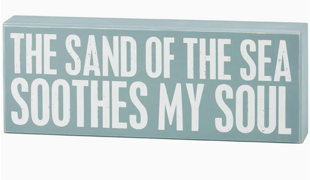 THE SAND OF THE BEACH...WOOD SIGN