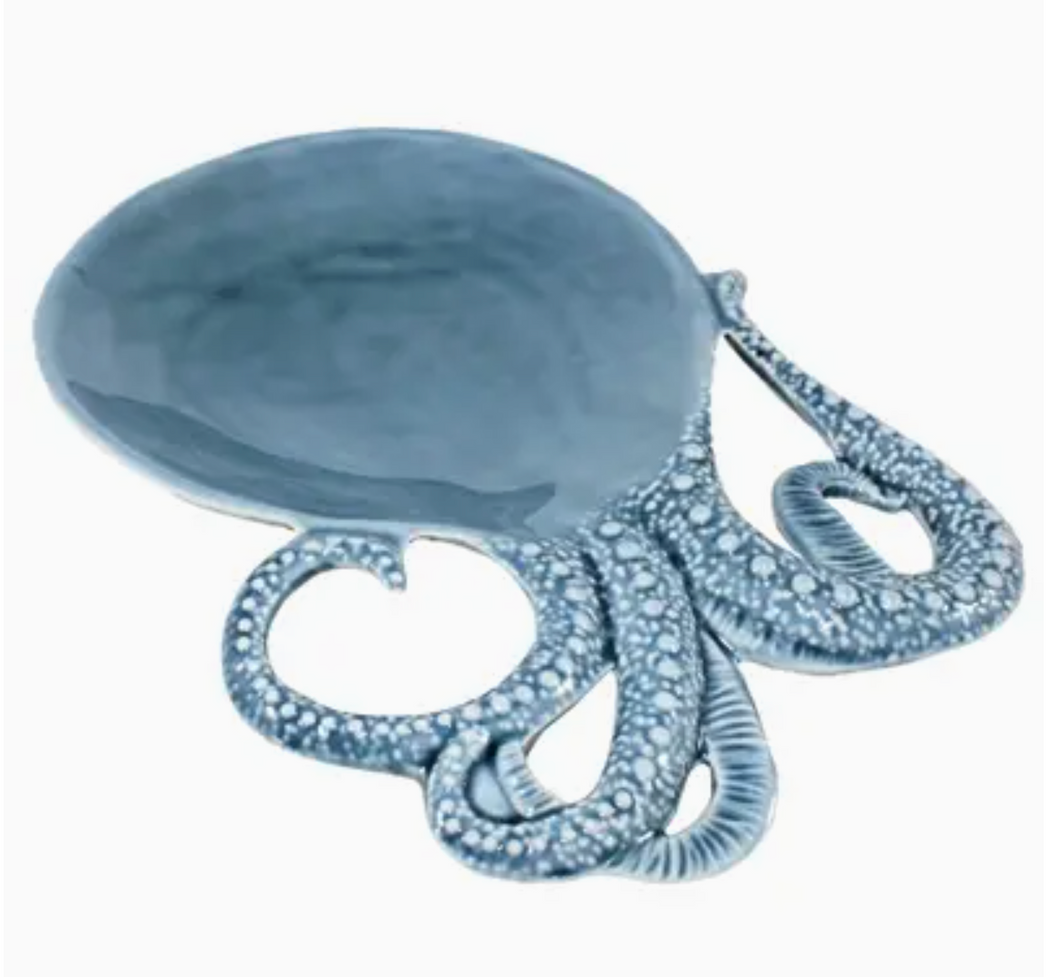 ORIN OCTOPUS TRAY BLUE CERAMIC