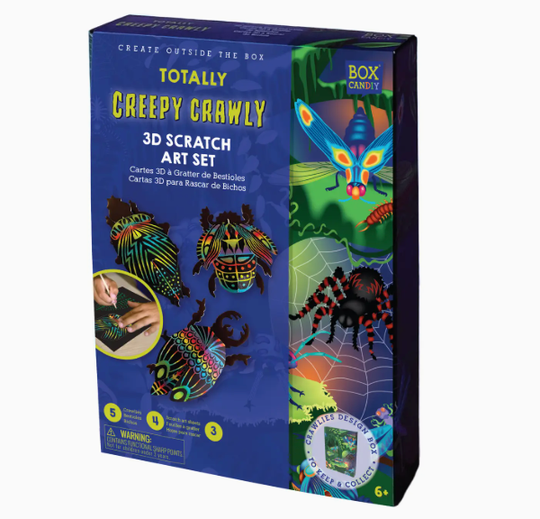 CREEPY CRAWLY 3D SCRATCH ART SET