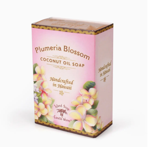 PLUMERIA BLOSSOM COCONUT OIL BAR SOAP 2OZ