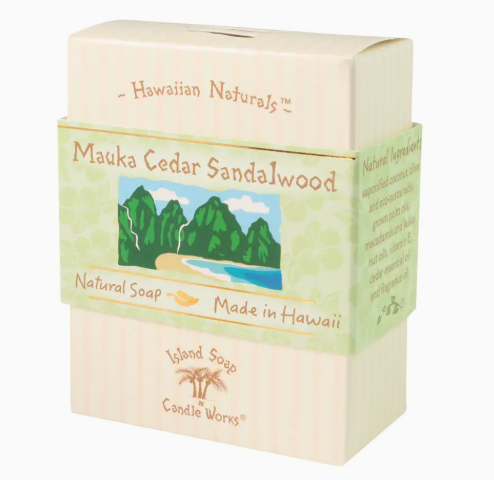 MAUKA CEDAR SANDALWOOD BAR SOAP 4.4OZ