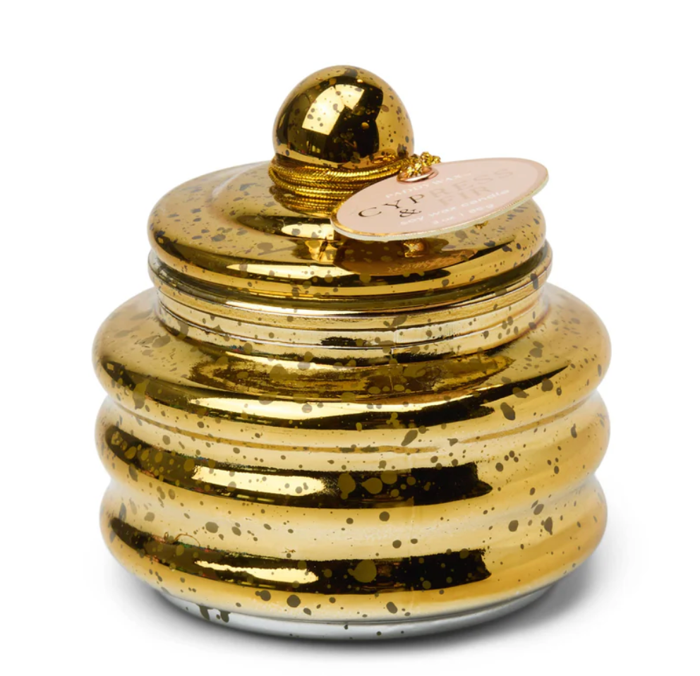 CYPRESS & FIR GOLD LIDDED 3OZ CANDLE