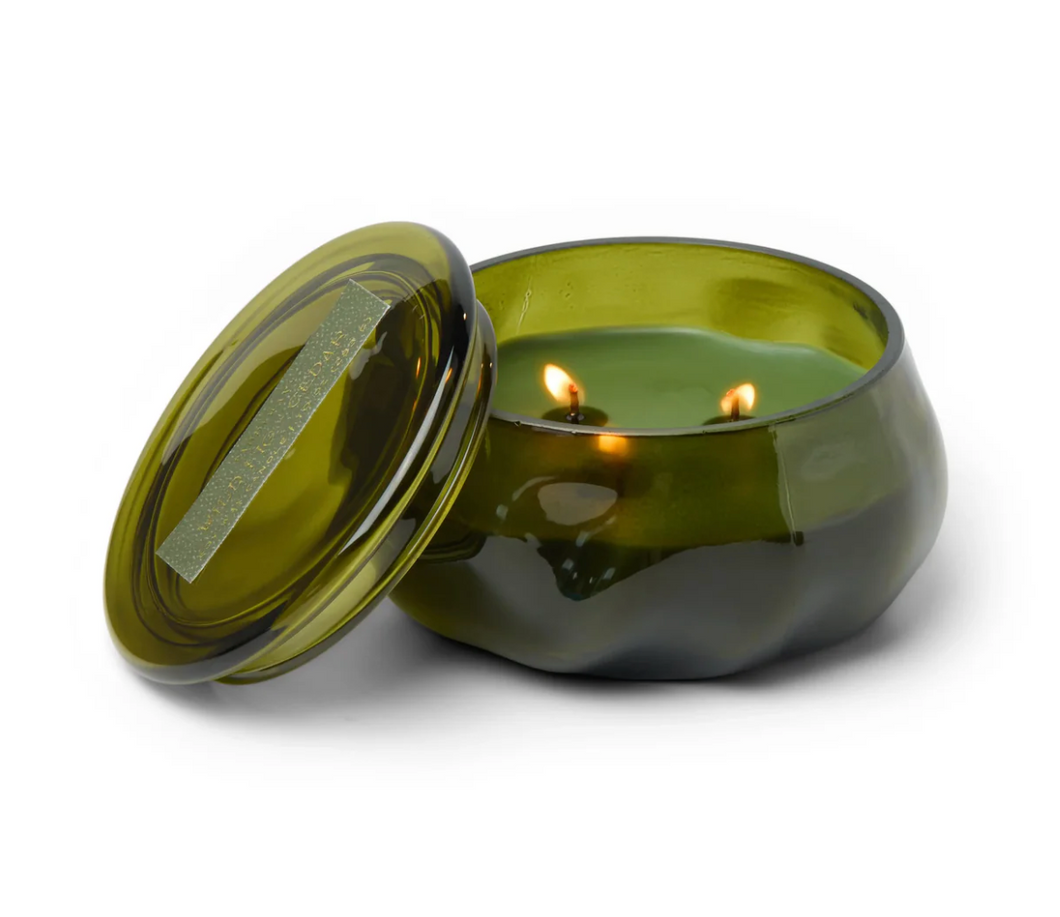 WILD FIG & CEDAR 10OZ TEAL CANDLE