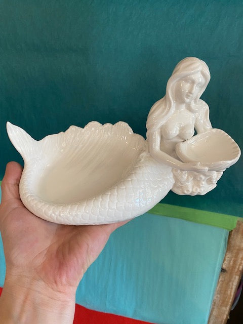 MERMAID TRINKET DISH WHITE
