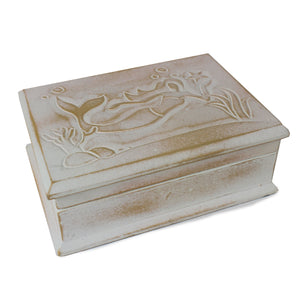 5" WOOD MERMAID TRINKET BOX