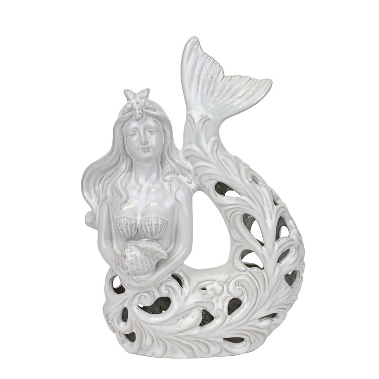 CERAMIC MERMAID LED NIGHT LIGHT